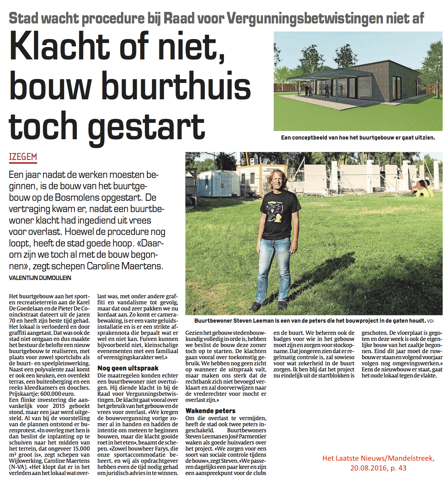 Het Laatste Nieuws/Mandelstreek, 20.08.2016, p. 43 Het Laatste Nieuws/Mandelstreek, 20.08.2016, p. 43