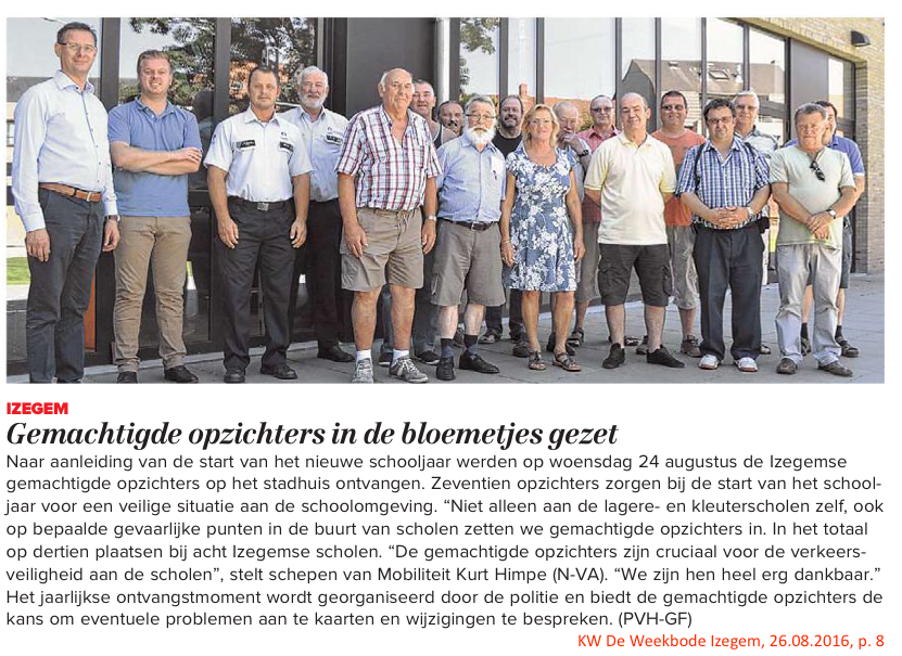 KW De Weekbode Izegem, 26.08.2016, p. 8 KW De Weekbode Izegem, 26.08.2016, p. 8