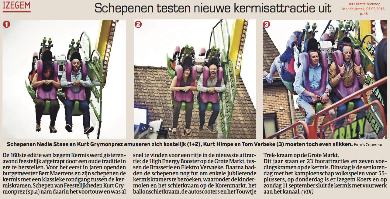 VDI - Foto's Couvreur op hln.be; Het Laatste Nieuws/Mandelstreek, 03.09.2016, p. 43 VDI - Foto's Couvreur op hln.be; Het Laatste Nieuws/Mandelstreek, 03.09.2016, p. 43