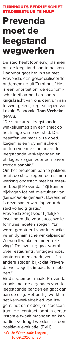KW De Weekbode Izegem, 16.09.2016, p. 20 KW De Weekbode Izegem, 16.09.2016, p. 20