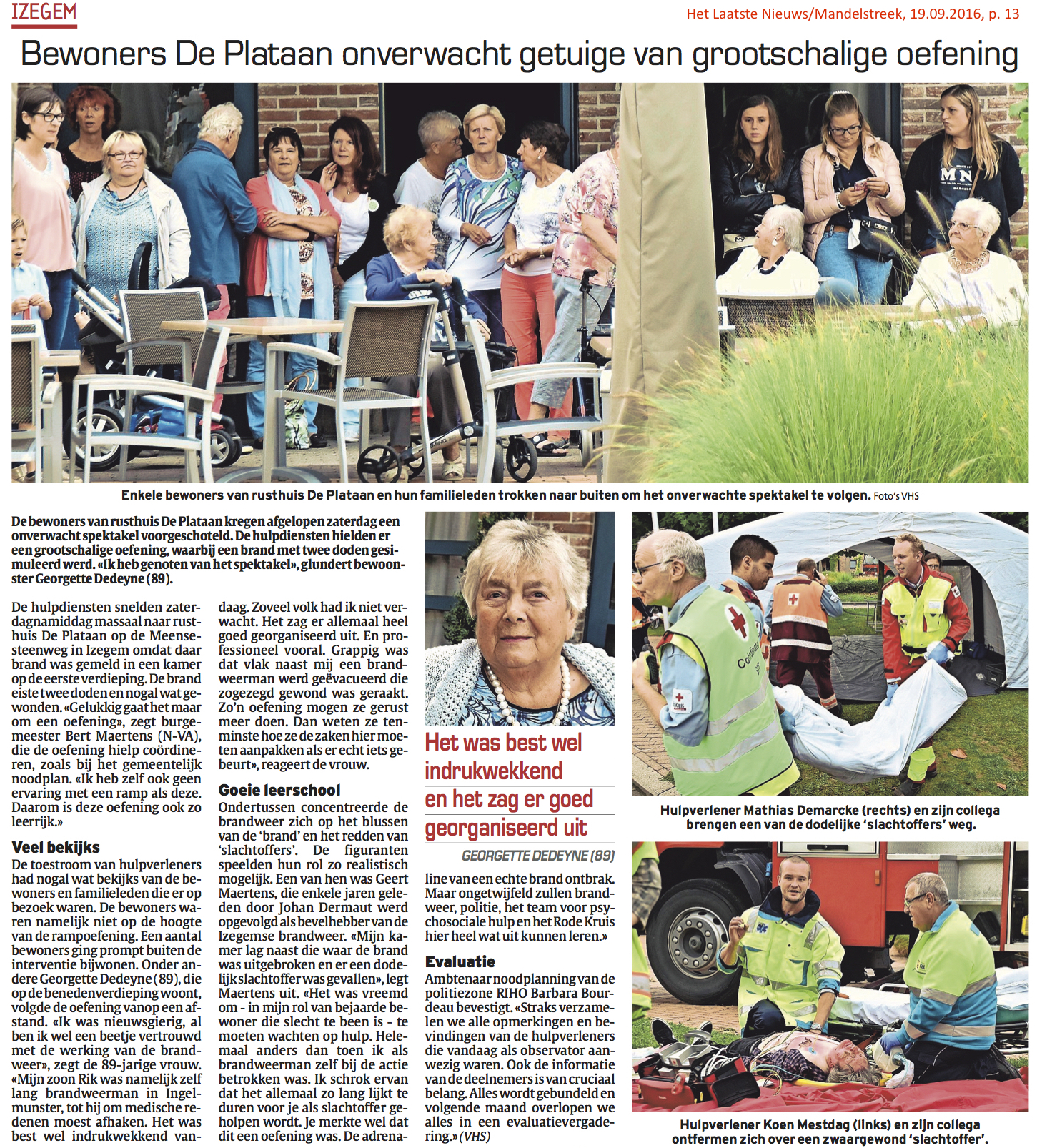 Het Laatste Nieuws/Mandelstreek, 19.09.2016, p. 13 Het Laatste Nieuws/Mandelstreek, 19.09.2016, p. 13