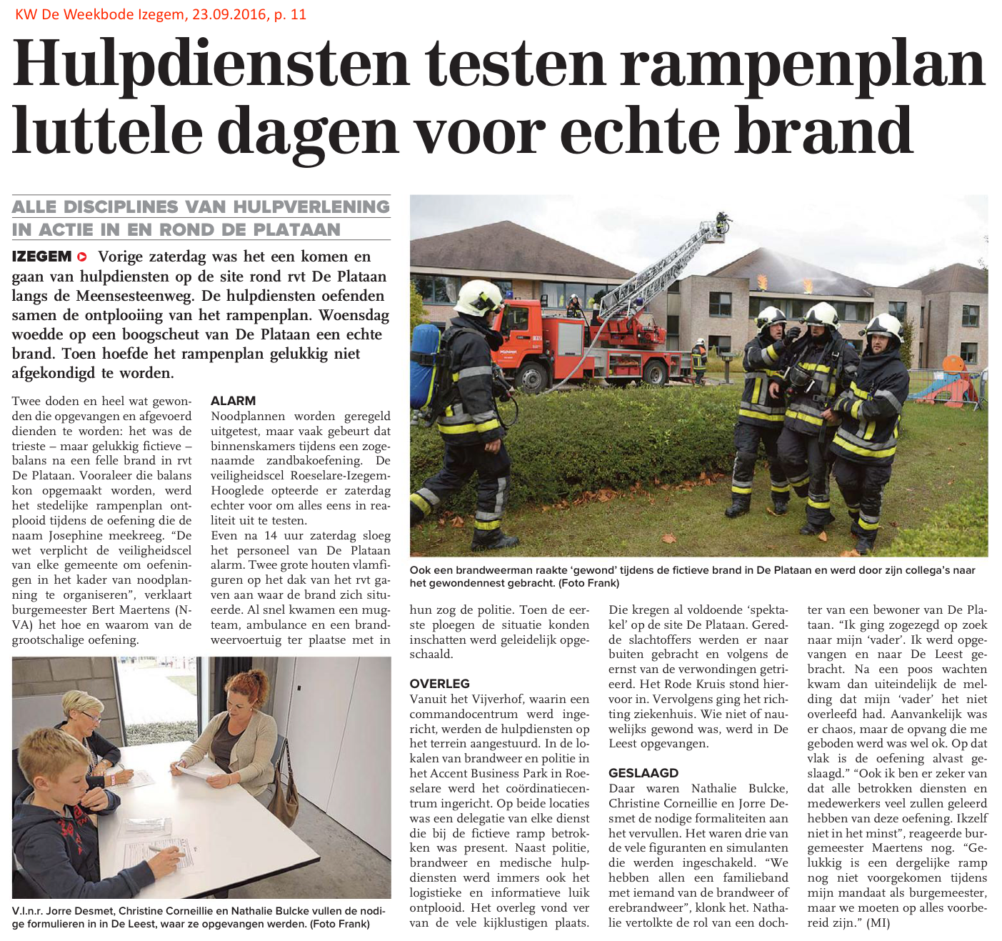 KW De Weekbode Izegem, 23.09.2016, p. 11 KW De Weekbode Izegem, 23.09.2016, p. 11