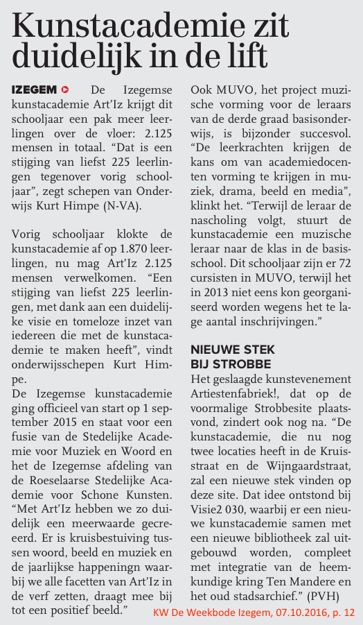 KW De Weekbode Izegem, 07.10.2016, p. 12 KW De Weekbode Izegem, 07.10.2016, p. 12