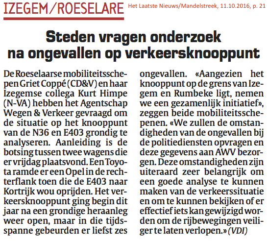 Het Laatste Nieuws/Mandelstreek, 11.10.2016, p. 21 Het Laatste Nieuws/Mandelstreek, 11.10.2016, p. 21