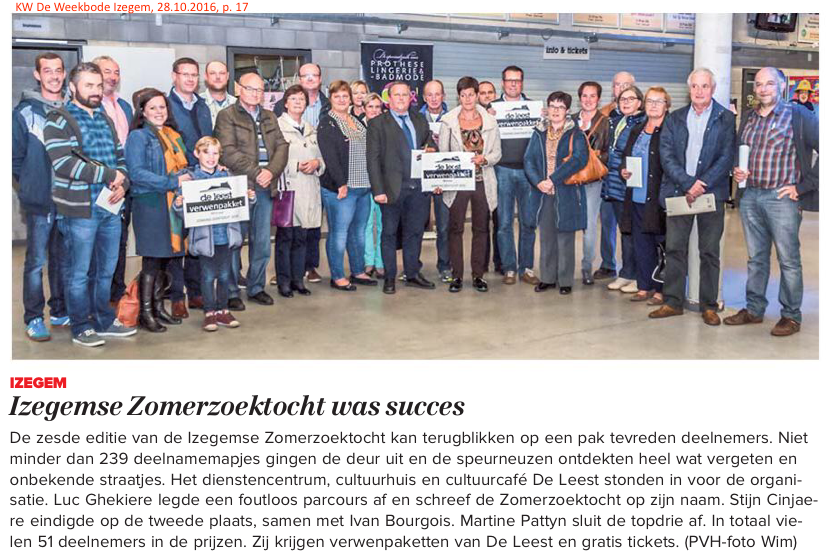 KW De Weekbode Izegem, 28.10.2016, p. 17 KW De Weekbode Izegem, 28.10.2016, p. 17