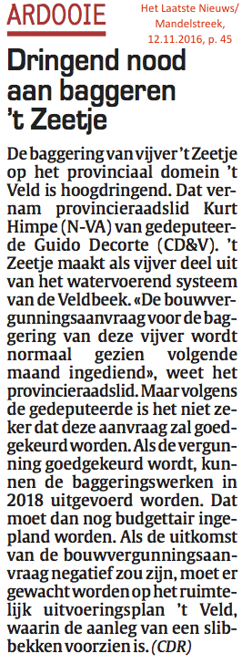 Het Laatste Nieuws/Mandelstreek, 12.11.2016, p. 45 Het Laatste Nieuws/Mandelstreek, 12.11.2016, p. 45