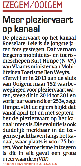 Het Laatste Nieuws/Mandelstreek, 16.11.2016, p. 20