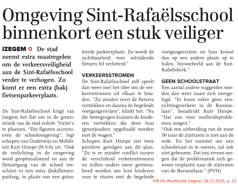 KW De Weekbode Izegem, 18.11.2016, p. 22