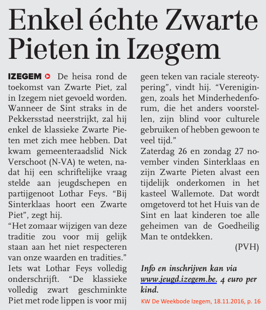 KW De Weekbode Izegem, 18.11.2016, p. 16 KW De Weekbode Izegem, 18.11.2016, p. 16