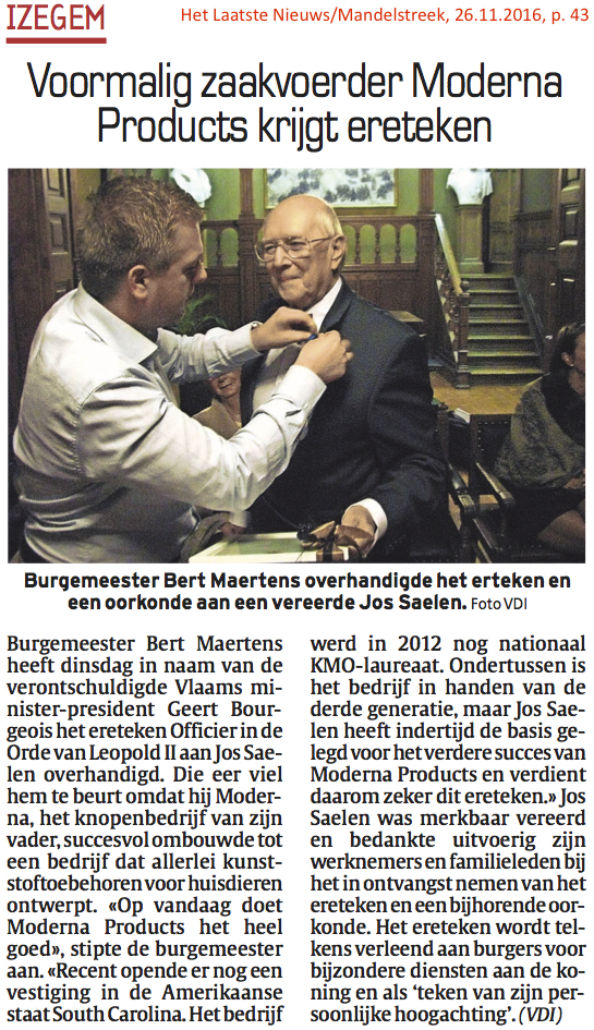 Het Laatste Nieuws/Mandelstreek, 26.11.2016, p. 43 Het Laatste Nieuws/Mandelstreek, 26.11.2016, p. 43