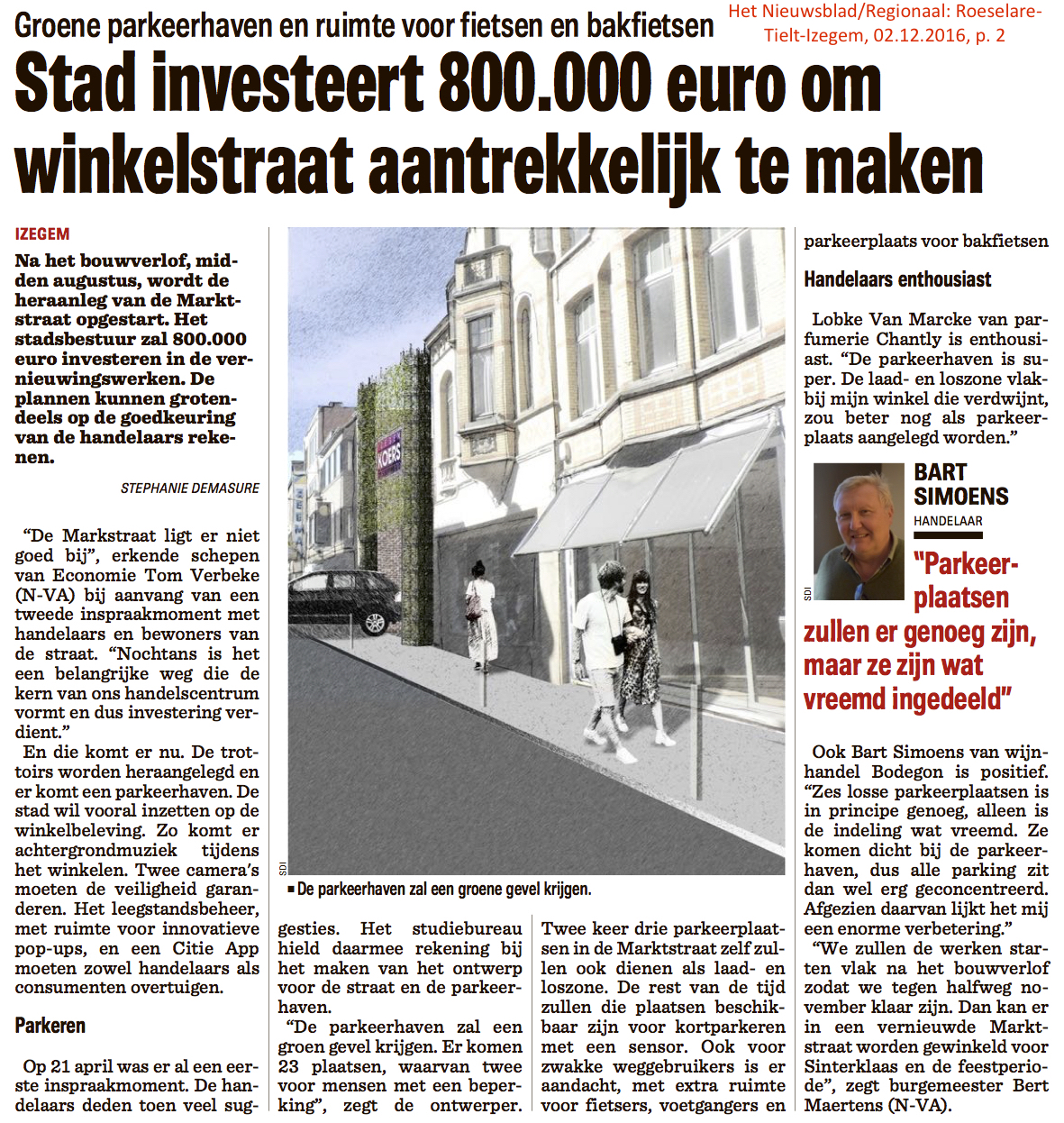 Het Nieuwsblad/Regionaal: Roeselare-Tielt-Izegem, 02.12.2016, p. 2 Het Nieuwsblad/Regionaal: Roeselare-Tielt-Izegem, 02.12.2016, p. 2