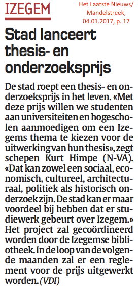 Het Laatste Nieuws/Mandelstreek, 04.01.2017, p. 17
