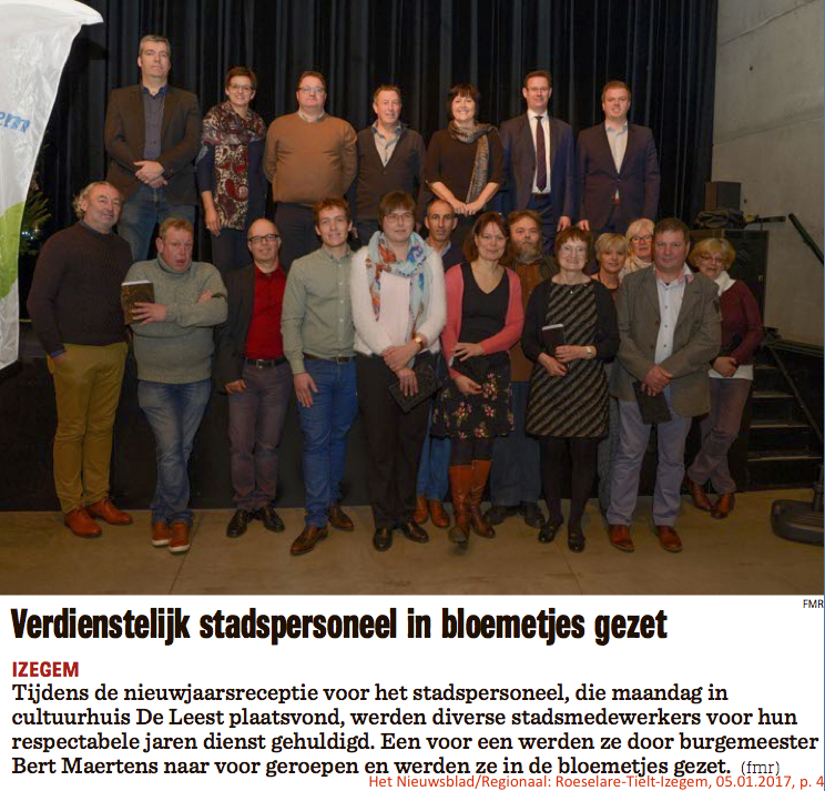 Het Nieuwsblad/Regionaal: Roeselare-Tielt-Izegem, 05.01.2017, p. 4