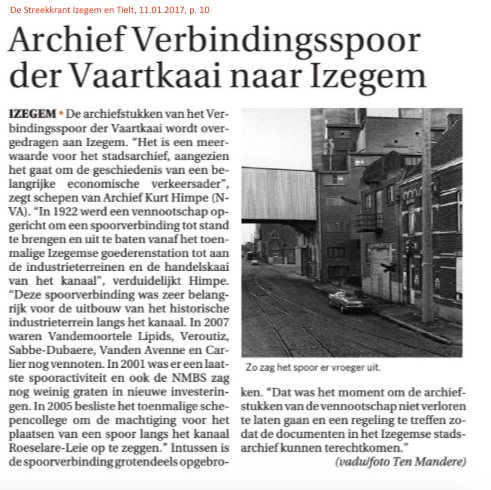 De Streekkrant Izegem en Tielt, 11.01.2017, p. 10
