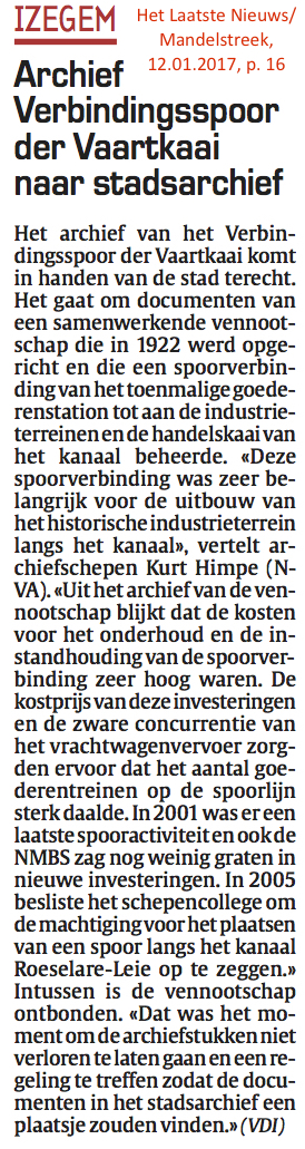 Het Laatste Nieuws/Mandelstreek, 12.01.2017, p. 16 Het Laatste Nieuws/Mandelstreek, 12.01.2017, p. 16