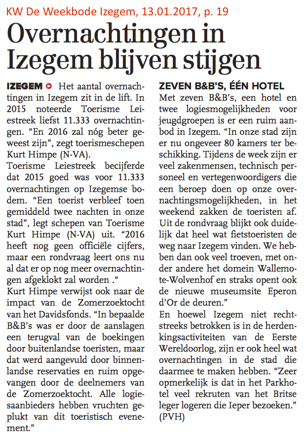 KW De Weekbode Izegem, 13.01.2017, p. 19 KW De Weekbode Izegem, 13.01.2017, p. 19