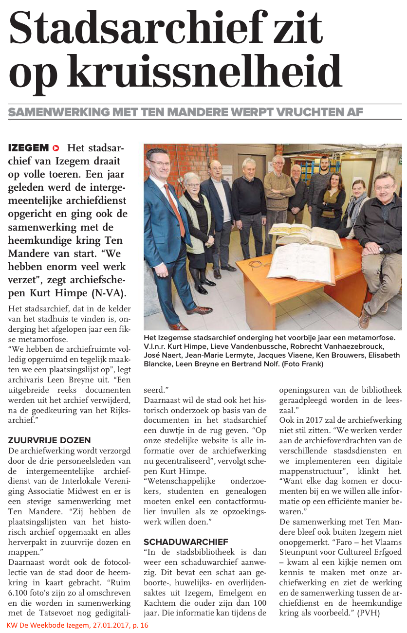 KW De Weekbode Izegem, 27.01.2017, p. 16 KW De Weekbode Izegem, 27.01.2017, p. 16
