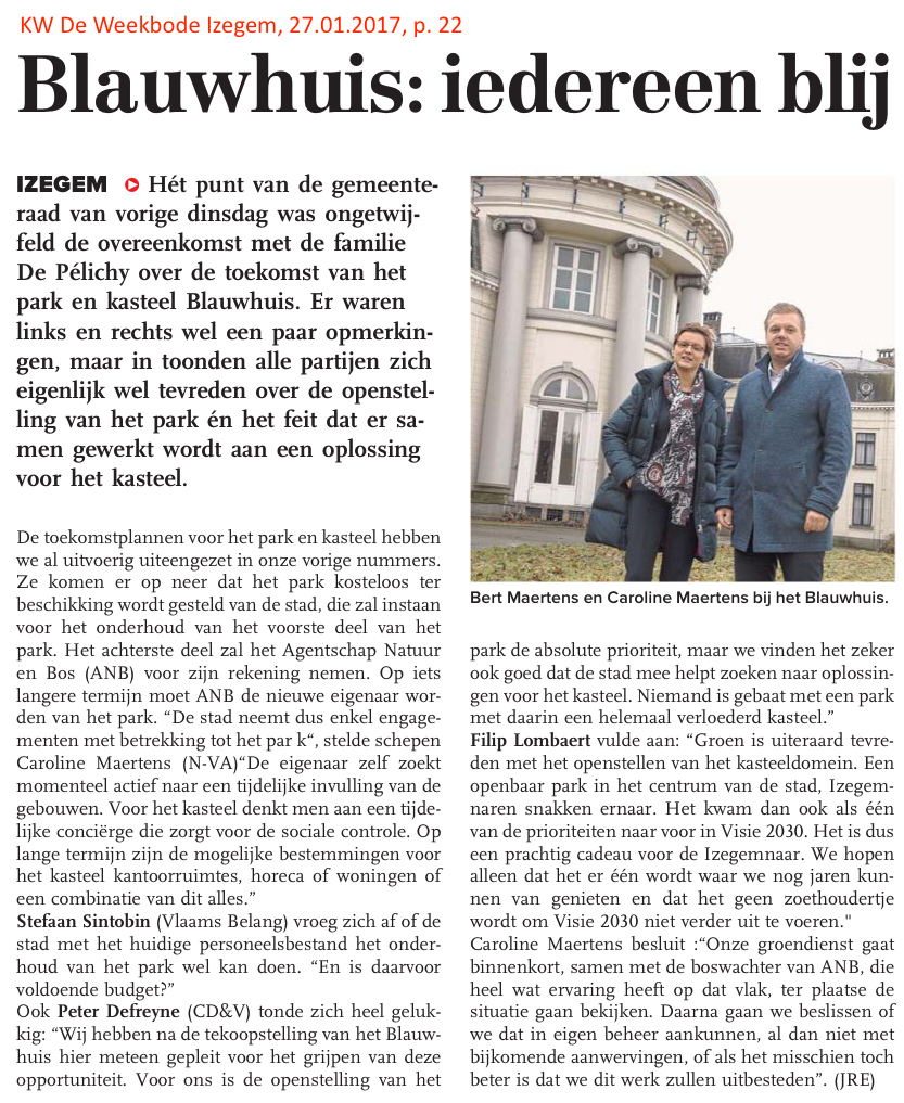 KW De Weekbode Izegem, 27.01.2017, p. 22