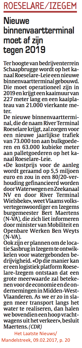 Het Laatste Nieuws/Mandelstreek, 09.02.2017, p. 20