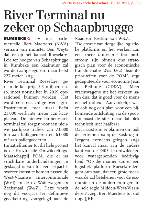 KW De Weekbode Roeselare, 10.02.2017, p. 33 KW De Weekbode Roeselare, 10.02.2017, p. 33