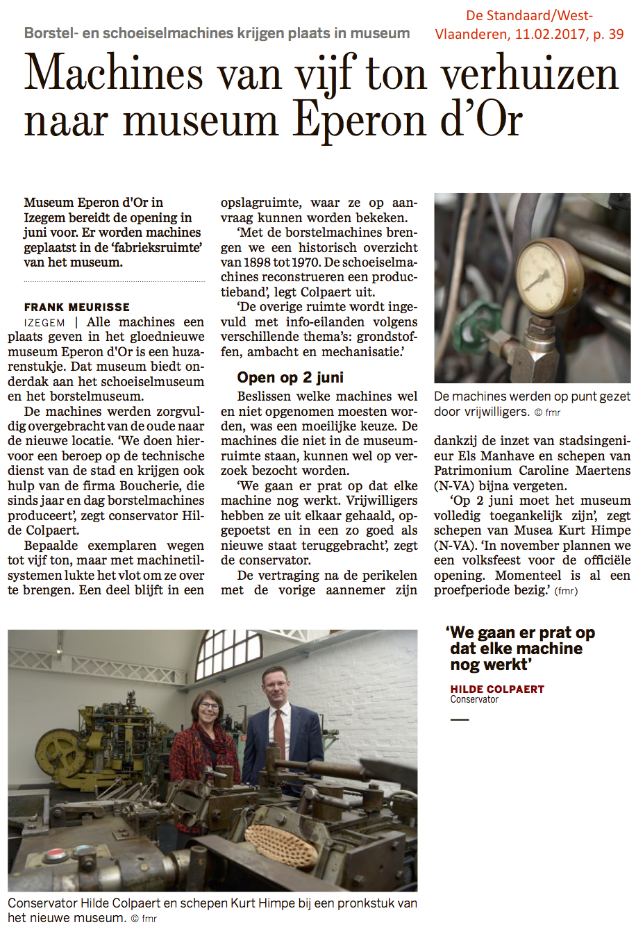 De Standaard/West-Vlaanderen, 11.02.2017, p. 39