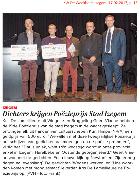 KW De Weekbode Izegem, 17.02.2017, p. 16