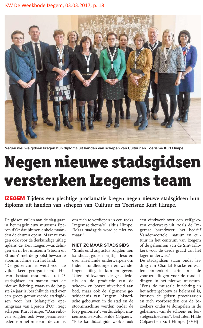 KW De Weekbode Izegem, 03.03.2017, p. 18 KW De Weekbode Izegem, 03.03.2017, p. 18
