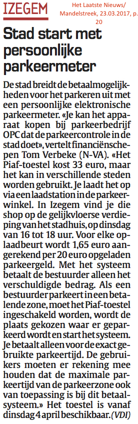 Het Laatste Nieuws/Mandelstreek, 23.03.2017, p. 20 Het Laatste Nieuws/Mandelstreek, 23.03.2017, p. 20