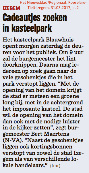 Het Nieuwsblad/Regionaal: Roeselare-Tielt-Izegem, 31.03.2017, p. 2