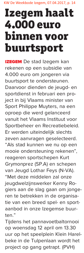 KW De Weekbode Izegem; 07.04.2017, p. 14 KW De Weekbode Izegem; 07.04.2017, p. 14