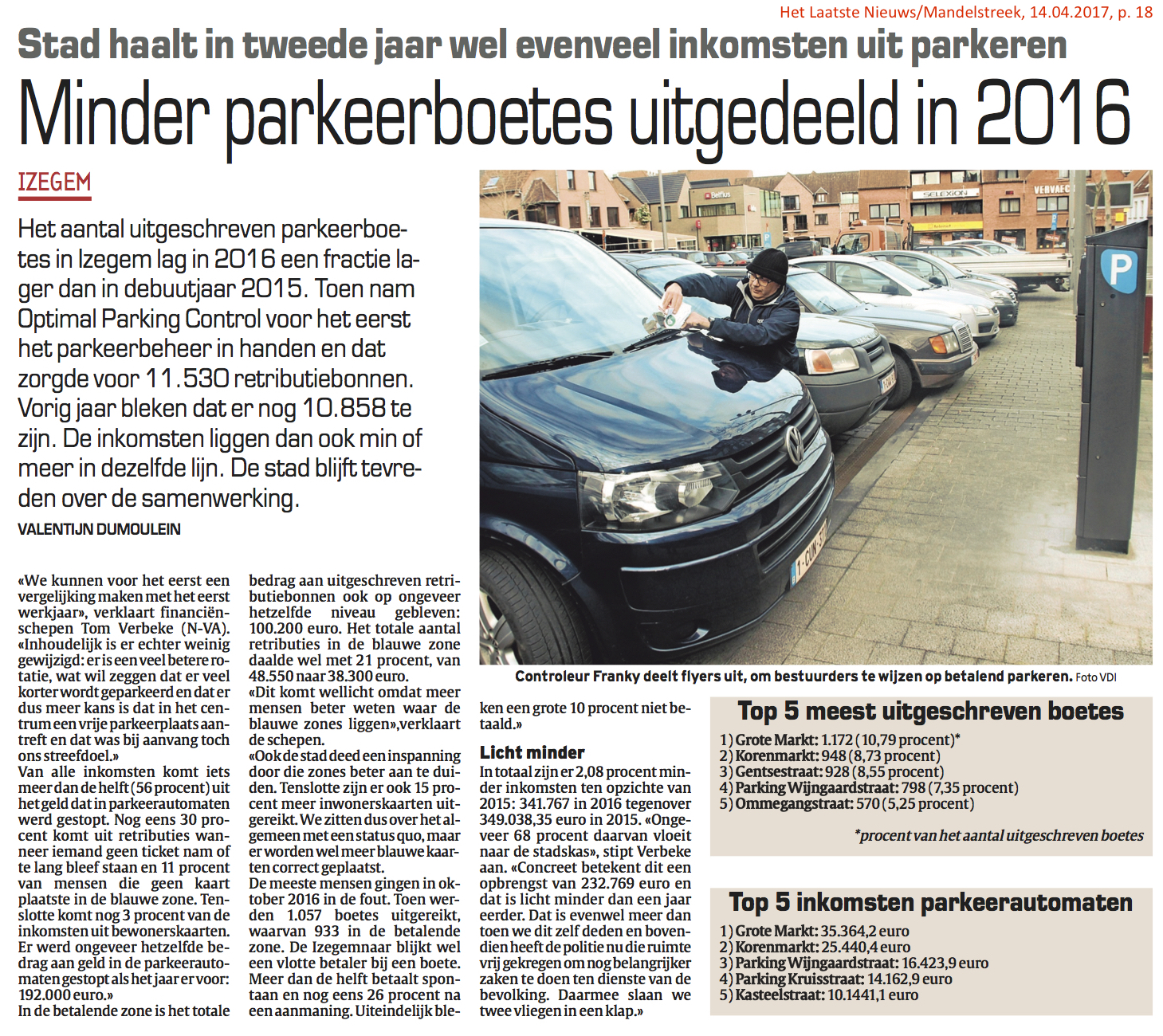 Het Laatste Nieuws/Mandelstreek, 14.04.2017, p. 18 Het Laatste Nieuws/Mandelstreek, 14.04.2017, p. 18