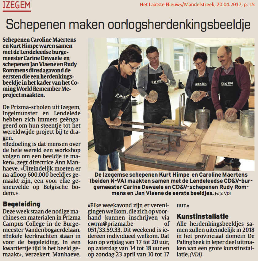 Het Laatste Nieuws/Mandelstreek, 20.04.2017, p. 15 Het Laatste Nieuws/Mandelstreek, 20.04.2017, p. 15