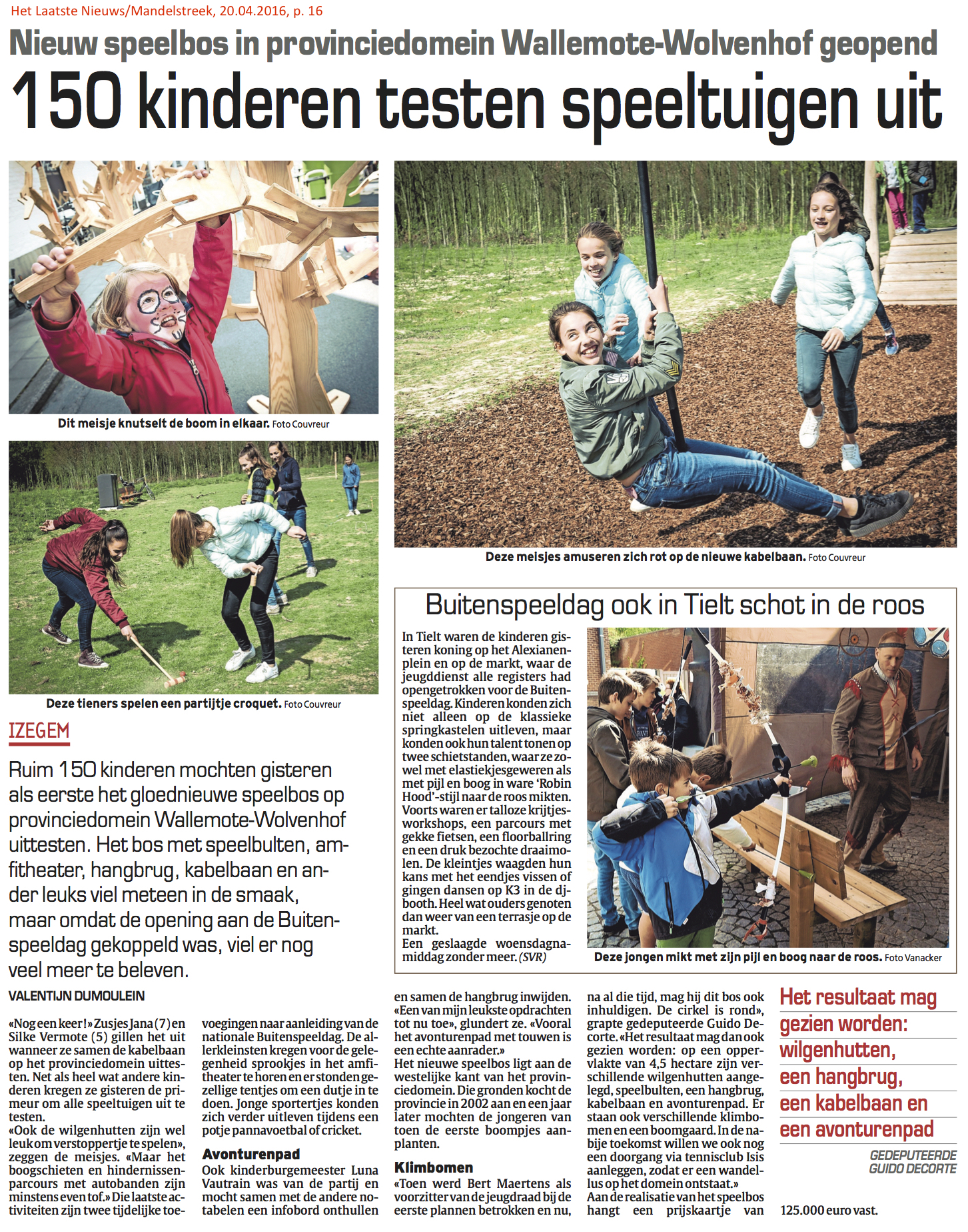 Het Laatste Nieuws/Mandelstreek, 20.04.2016, p. 16 Het Laatste Nieuws/Mandelstreek, 20.04.2016, p. 16