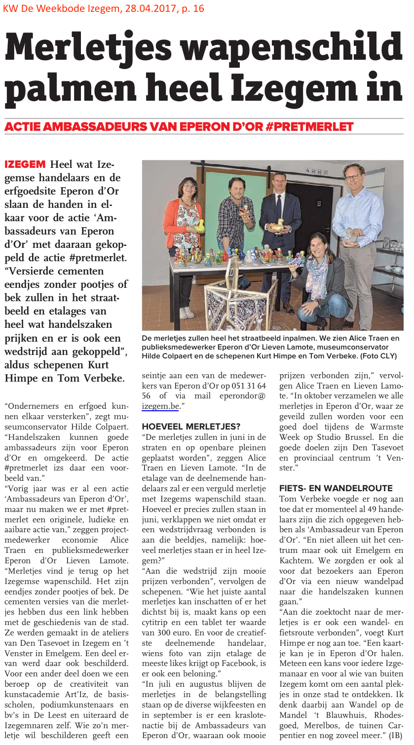 KW De Weekbode Izegem, 28.04.2017, p. 16 KW De Weekbode Izegem, 28.04.2017, p. 16