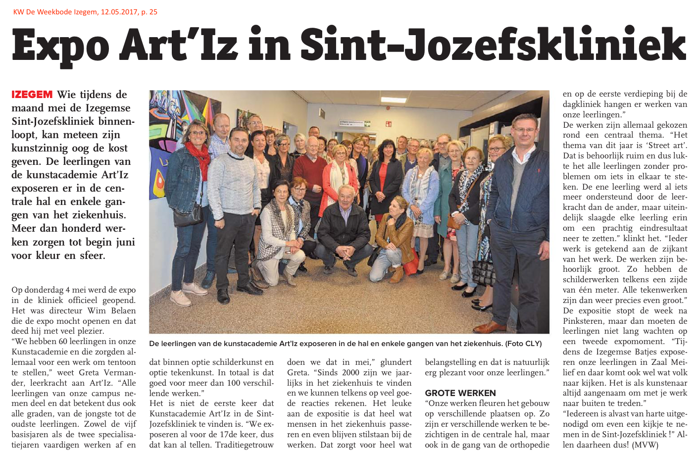 KW De Weekbode Izegem, 12.05.2017, p. 25 KW De Weekbode Izegem, 12.05.2017, p. 25