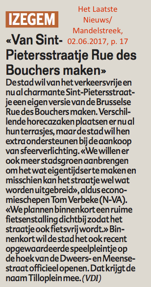 Het Laatste Nieuws/Mandelstreek, 02.06.2017, p. 17 Het Laatste Nieuws/Mandelstreek, 02.06.2017, p. 17