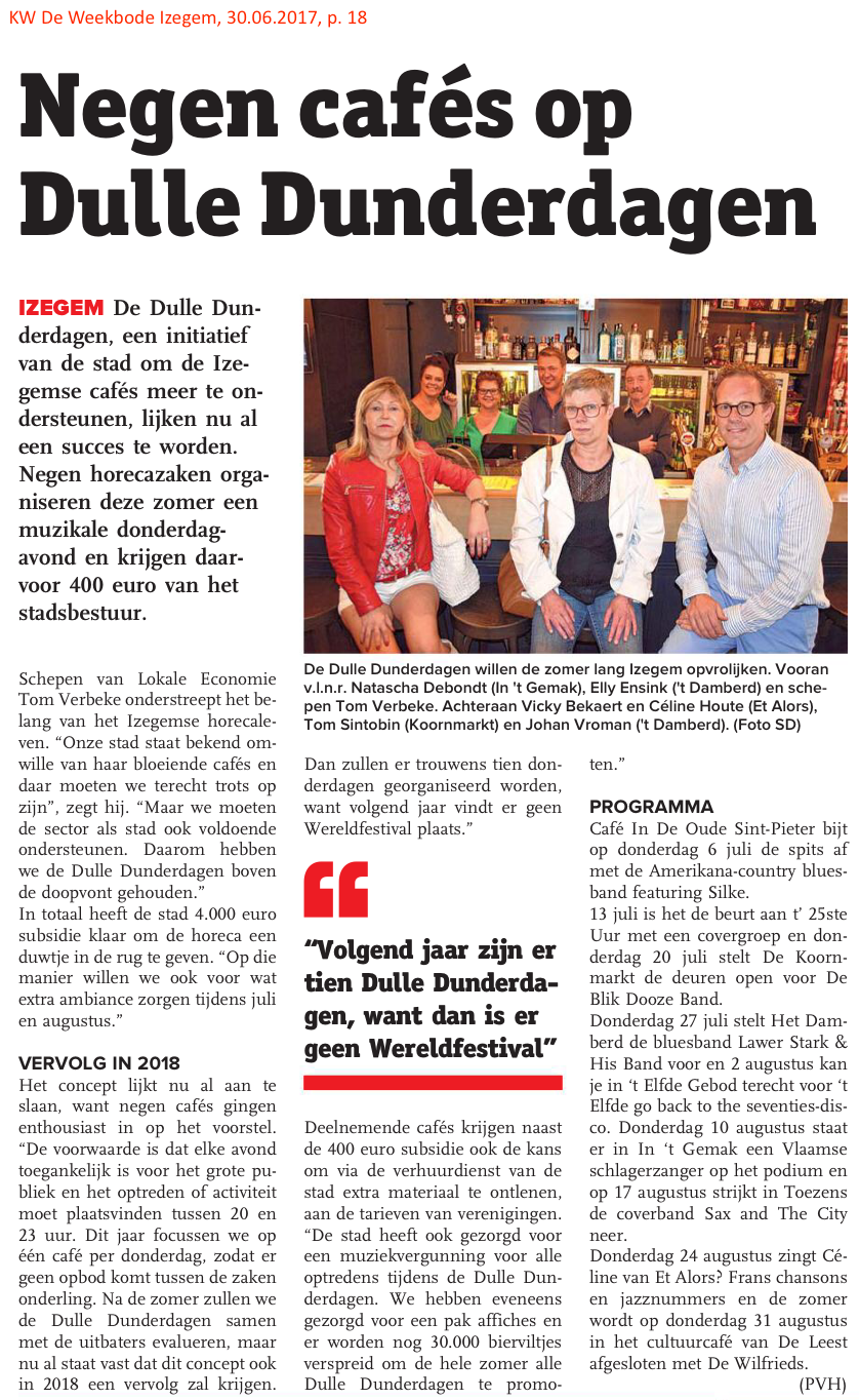 KW De Weekbode Izegem, 30.06.2017, p. 18 KW De Weekbode Izegem, 30.06.2017, p. 18