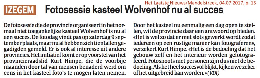 Het Laatste Nieuws/Mandelstreek, 04.07.2017, p. 15