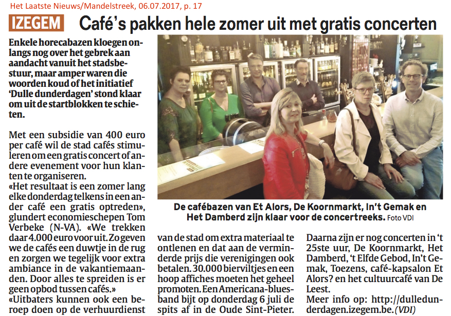 Het Laatste Nieuws/Mandelstreek, 06.07.2017, p. 17 Het Laatste Nieuws/Mandelstreek, 06.07.2017, p. 17