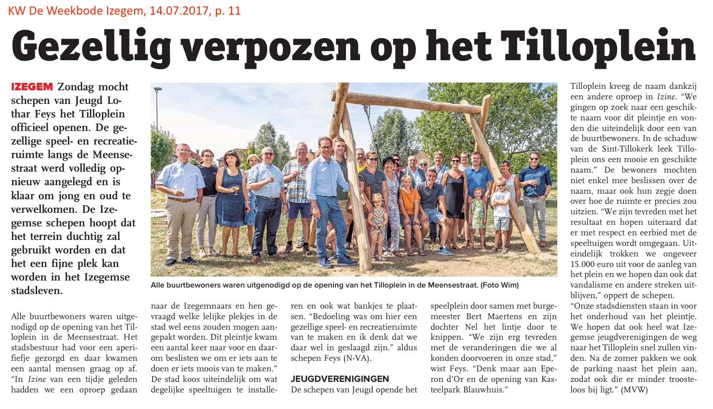 KW De Weekbode Izegem, 14.07.2017, p. 11 KW De Weekbode Izegem, 14.07.2017, p. 11