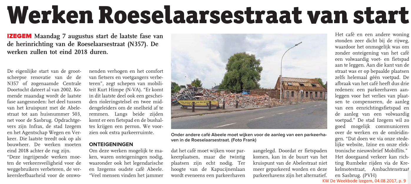 KW De Weekbode Izegem, 04.08.2017, p. 9 KW De Weekbode Izegem, 04.08.2017, p. 9
