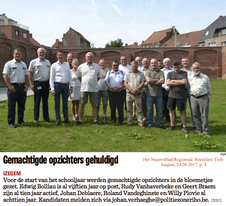 Het Nieuwsblad/Regionaal: Roeselare-Tielt-Izegem, 24.08.2017, p. 4 Het Nieuwsblad/Regionaal: Roeselare-Tielt-Izegem, 24.08.2017, p. 4