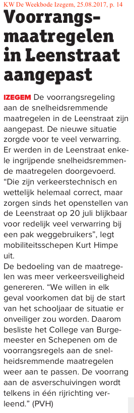 KW De Weekbode Izegem, 25.08.2017, p. 14 KW De Weekbode Izegem, 25.08.2017, p. 14