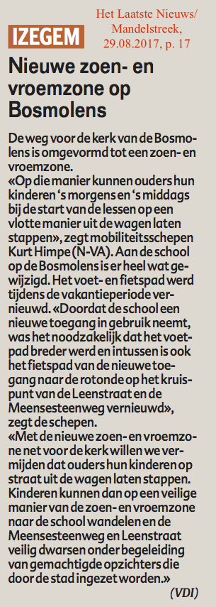 Het Laatste Nieuws/Mandelstreek, 29.08.2017, p. 17 Het Laatste Nieuws/Mandelstreek, 29.08.2017, p. 17