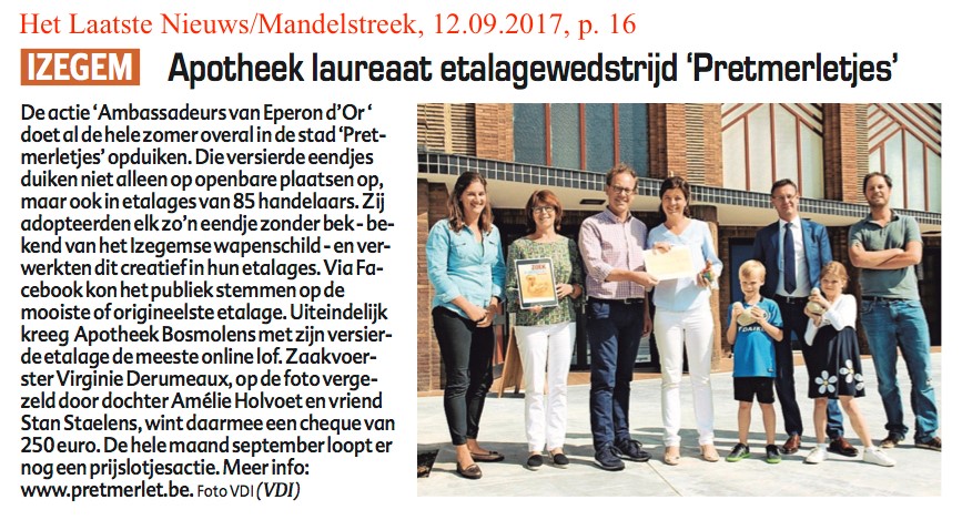 Het Laatste Nieuws/Mandelstreek, 12.09.2017, p. 16 Het Laatste Nieuws/Mandelstreek, 12.09.2017, p. 16