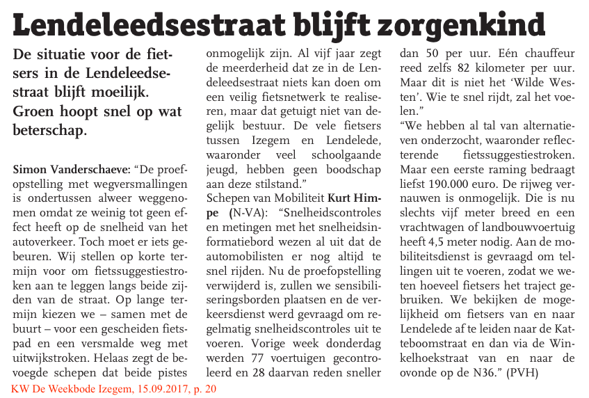 KW De Weekbode Izegem, 15.09.2017, p. 20 KW De Weekbode Izegem, 15.09.2017, p. 20