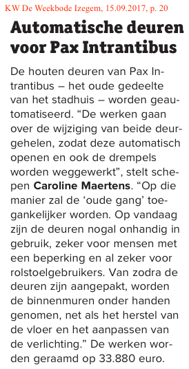 KW De Weekbode Izegem, 15.09.2017, p. 20