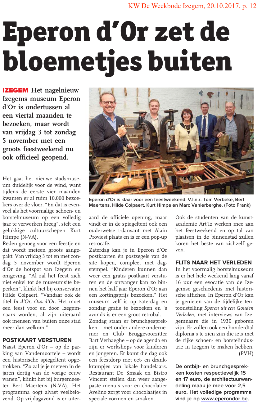 KW De Weekbode Izegem, 20.10.2017, p. 12