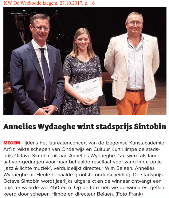 KW De Weekbode Izegem, 27.10.2017, p. 16