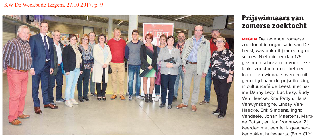 KW De Weekbode Izegem, 27.10.2017, p. 9 KW De Weekbode Izegem, 27.10.2017, p. 9